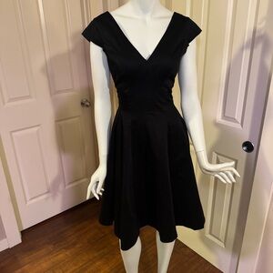 Calvin Klein Timeless Black V-Neck Dress